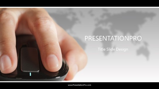 World Browser Widescreen PowerPoint Template title slide design
