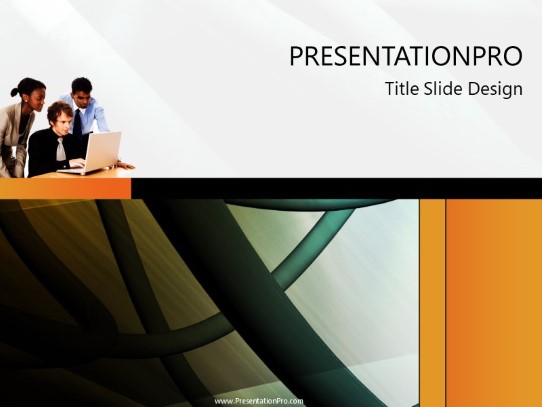 Abstract Business People PowerPoint Template title slide design