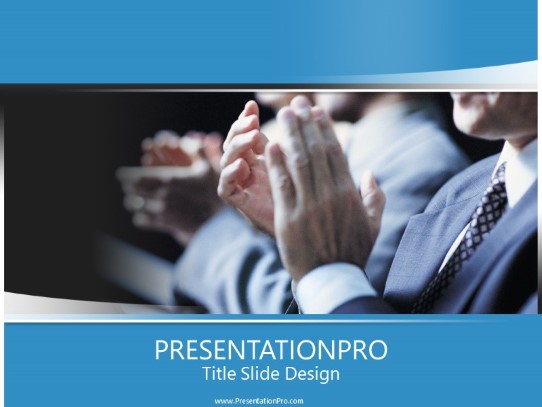 Applause PowerPoint Template title slide design