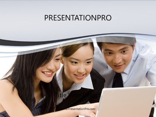 Asian Collaboration PowerPoint Template title slide design