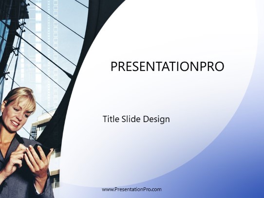 Buildingarc Blue PowerPoint Template title slide design