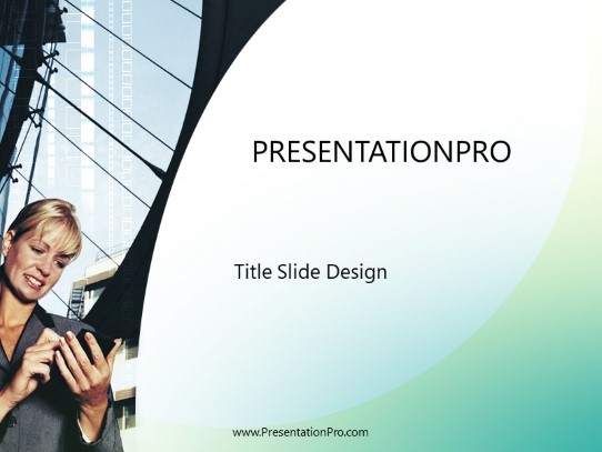 Buildingarc Green PowerPoint Template title slide design