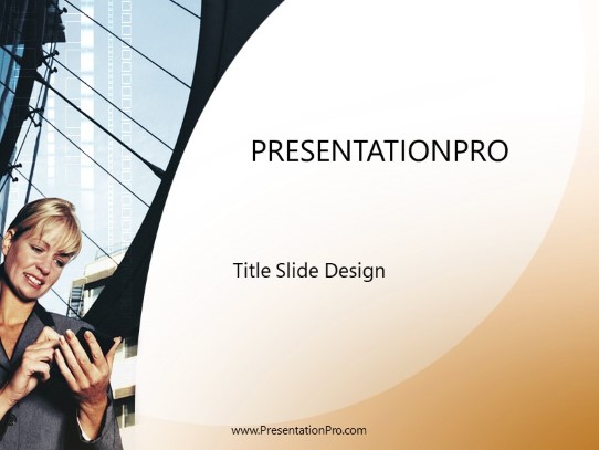 Buildingarc Orange PowerPoint Template title slide design