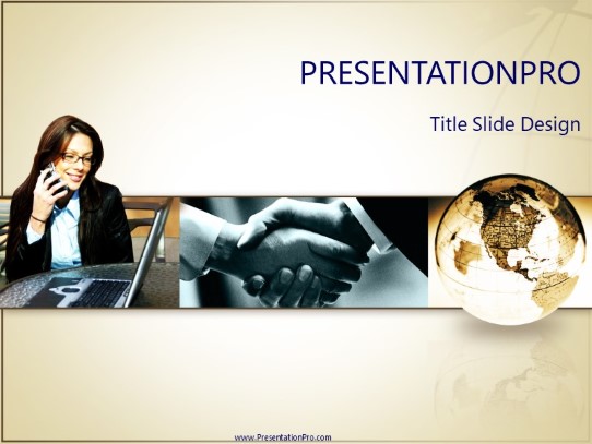 Business Banner PowerPoint Template title slide design