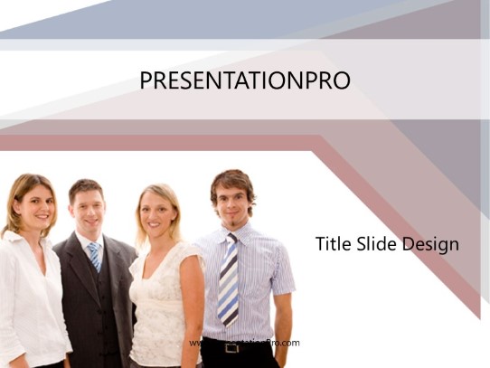Business Crowd PowerPoint Template title slide design