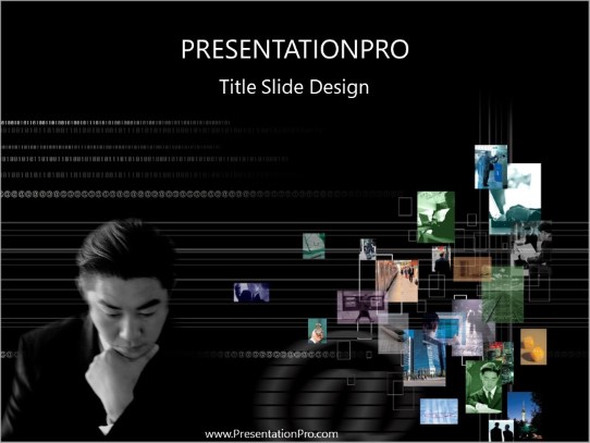 Business Thoughts PowerPoint Template title slide design