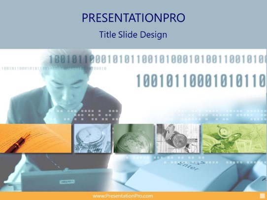 Business Time PowerPoint Template title slide design