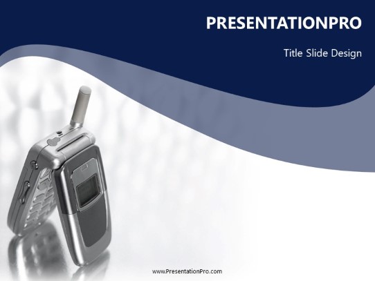 Cell Phone Folding PowerPoint Template title slide design