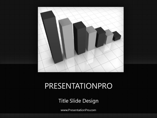 chart my decrease gray PowerPoint Template title slide design