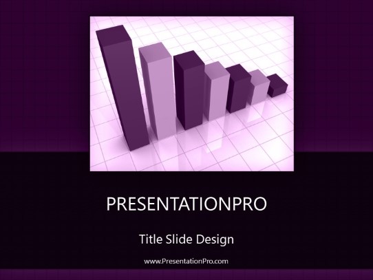 chart my decrease purple PowerPoint Template title slide design