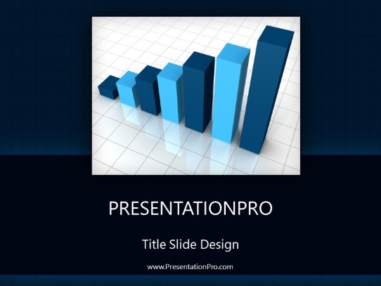 chart my increase blue PowerPoint Template title slide design