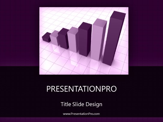 chart my increase purple PowerPoint Template title slide design