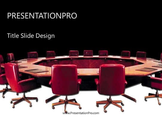 Conference Room PowerPoint Template title slide design