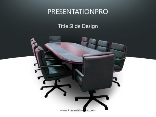 Conference Room 02 PowerPoint Template title slide design