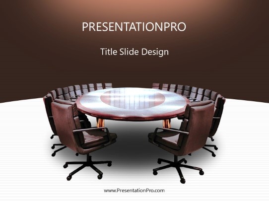 Conference Room 03 PowerPoint Template title slide design