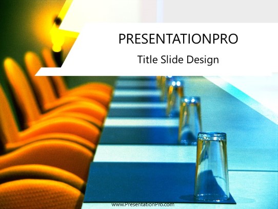 Conference Room Ready PowerPoint Template title slide design