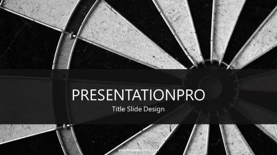 Dart Board Widescreen PowerPoint Template title slide design