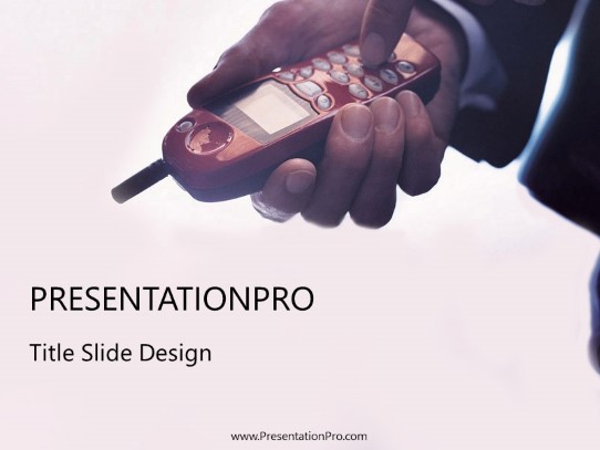 Dialing PowerPoint Template title slide design