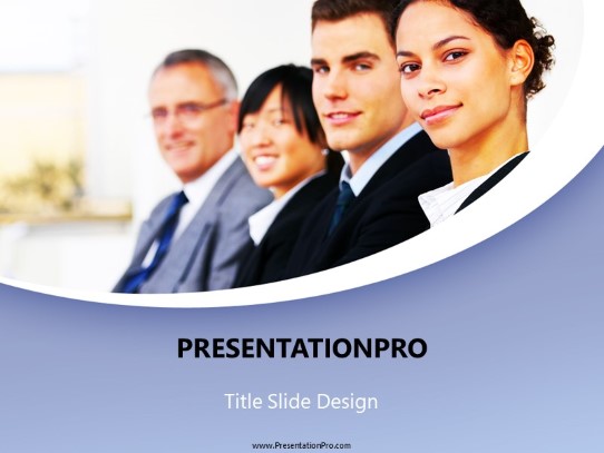 Diverse Business Team PowerPoint Template title slide design