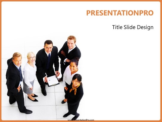 Diversity Overhead PowerPoint Template title slide design