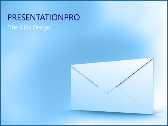Envelope Perspective PowerPoint Template title slide design