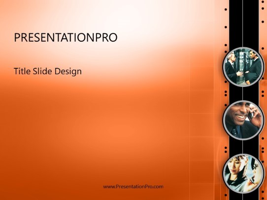 Finance2 Orange PowerPoint Template title slide design