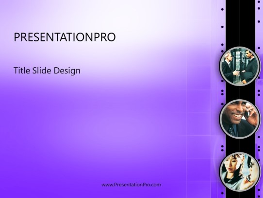 Finance2 Purple PowerPoint Template title slide design