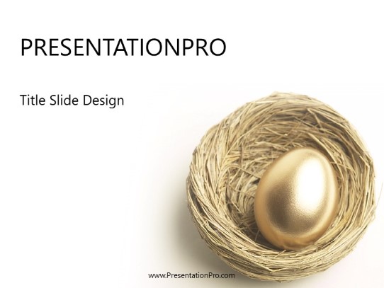 Golden One PowerPoint Template title slide design