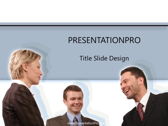 Handshake PowerPoint Template title slide design