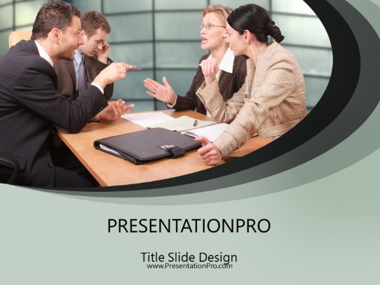 Heated Conversation PowerPoint Template title slide design