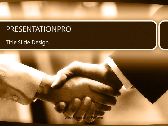 Hello2 Brown PowerPoint Template title slide design