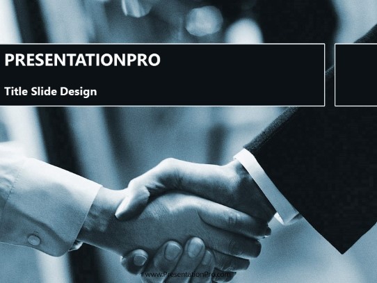 Hello Blue PowerPoint Template title slide design