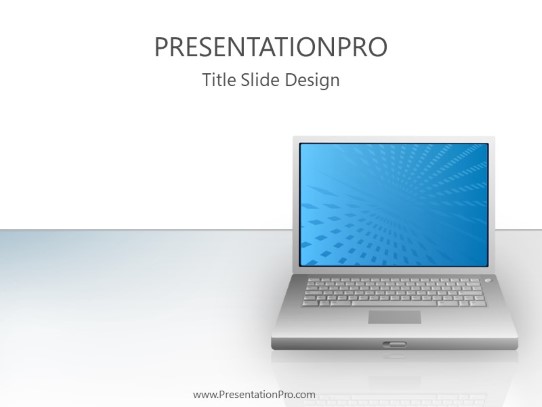 Laptop Reflection PowerPoint Template title slide design