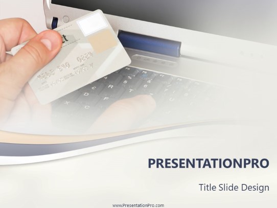 Online Shopping PowerPoint Template title slide design