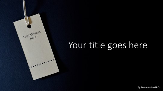 Paper Ticket Widescreen PowerPoint Template title slide design