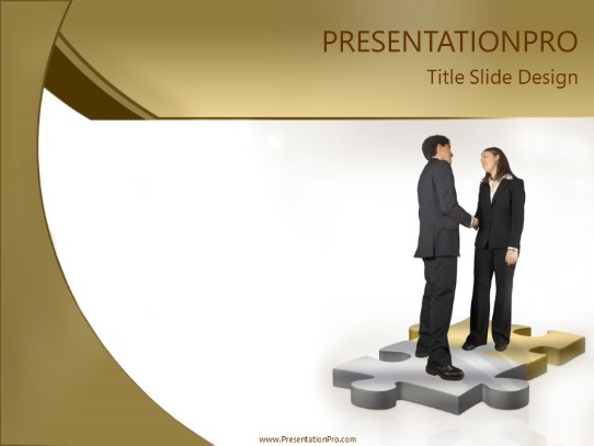 People Puzzle PowerPoint Template title slide design