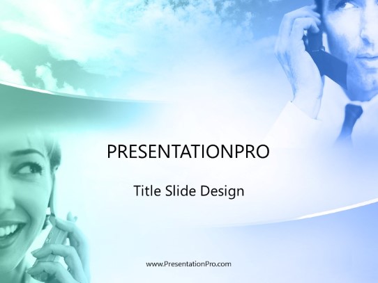 Phone Flirts PowerPoint Template title slide design