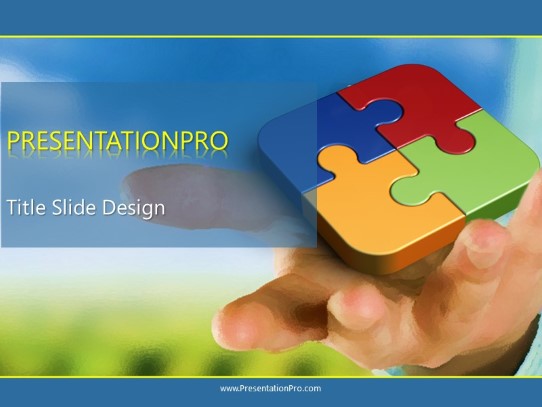 Solution In Hand B PowerPoint Template title slide design