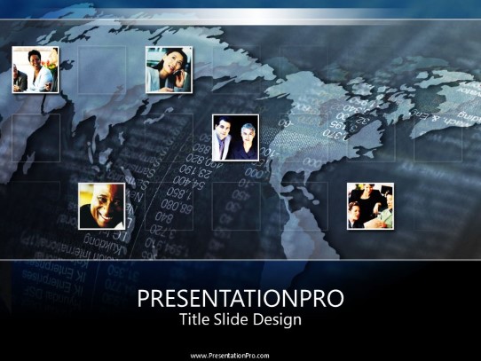 Squared View PowerPoint Template title slide design