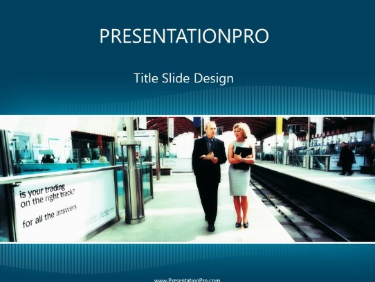 Station Talk PowerPoint Template title slide design