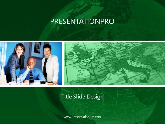 The Board 02 Green PowerPoint Template title slide design
