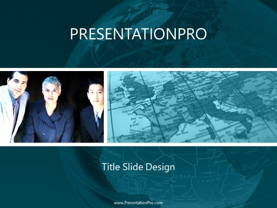 The Board Turquoise PowerPoint Template title slide design