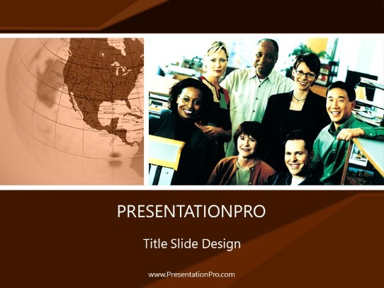 The Company 02 Brown PowerPoint Template title slide design