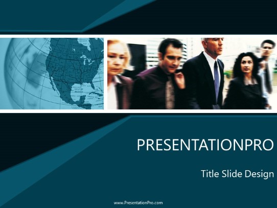 The Company Blue PowerPoint Template title slide design