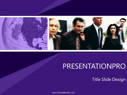 The Company Purple PowerPoint Template title slide design