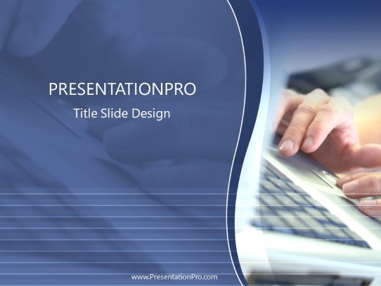 Typing PowerPoint Template title slide design