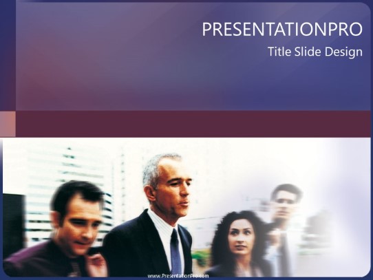 Walk Discuss PowerPoint Template title slide design