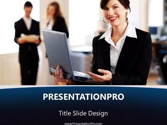 Wireless Office PowerPoint Template title slide design