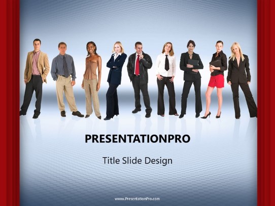 Young Professionals PowerPoint Template title slide design