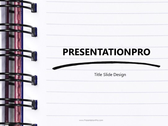 binder blank Wide PowerPoint Template title slide design